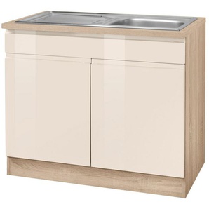 KOCHSTATION Spülenschrank KS-Virginia 100 cm breit, inklusive Einbauspüle