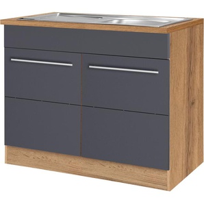 KOCHSTATION Spülenschrank KS-Wien Breite 100 cm, inkl. Einbauspüle