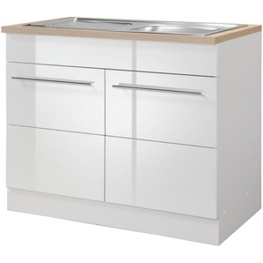 KOCHSTATION Spülenschrank KS-Wien Breite 100 cm, inkl. Einbauspüle