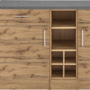 KOCHSTATION Unterschrank KS-Colmar 150 cm breit, 2 Schubkästen, 2 Türen, 6 Fächer, für viel Stauraum