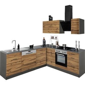 KOCHSTATION Winkelküche KS-Trier, mit E-Geräten, Stellbreite 220/220 cm