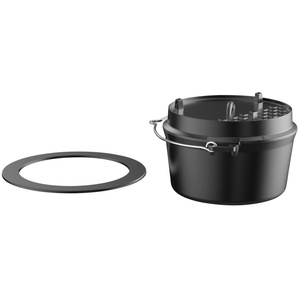 Kochtopf TEPRO Guss-Dutch-Oven-Einleger Töpfe Gr. 6 l + + Höhe 18,4 cm, schwarz Zubehör für Grills BxLxH: 32,5x31x18,4 cm