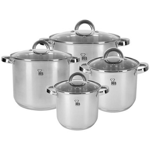 Xxxl Kochtopfset Renberg Sara, Silber, Metall, 8-teilig, 16 cm,18 cm, 2.9/4/5.4/8.8 L,2.9 L,4 L,5.4 L,8.8 L, rund, Lfgb, Messskala, backofengeeignet,