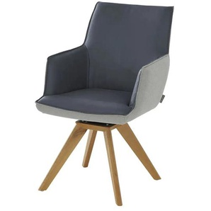 KOINOR Armlehnstuhl Leder Schwof - blau - Materialmix - 57 cm - 90 cm - cm 66,0 | Möbel Kraft