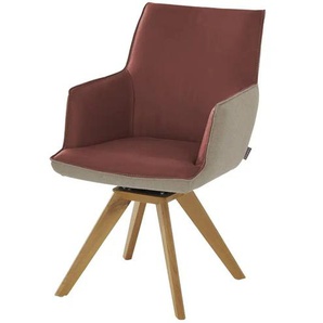 KOINOR Armlehnstuhl Leder Schwof - rot - Materialmix - 57 cm - 90 cm - cm 66,0 | Möbel Kraft