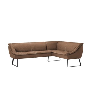 KOINOR Eckbank Leder Alino - braun - Materialmix - 86 cm | Möbel Kraft