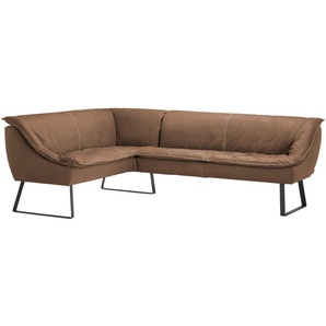 KOINOR Eckbank Leder Alino ¦ braun ¦ Maße (cm): B: 263 H: 89 T: 192.0