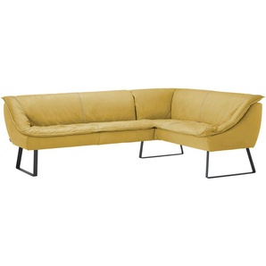 KOINOR Eckbank  Leder Alino ¦ gelb ¦ Maße (cm): H: 89