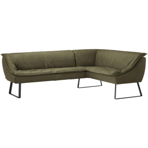 KOINOR Eckbank Leder Alino ¦ grün ¦ Maße (cm): B: 263 H: 89 T: 192.0