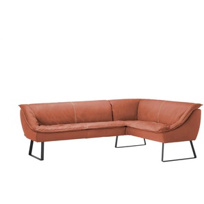 KOINOR Eckbank Leder Alino - rot - Materialmix - 86 cm | Möbel Kraft