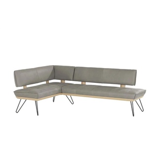 KOINOR Eckbank Leder Dining System 4 - grau - Materialmix - 88 cm | Möbel Kraft