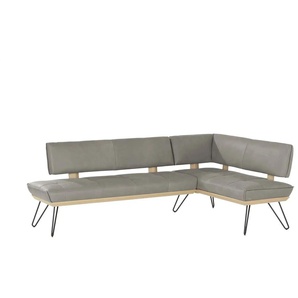 KOINOR Eckbank Leder Dining System 4 - grau - Materialmix - 88 cm | Möbel Kraft