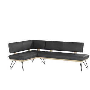 KOINOR Eckbank Leder Dining System 4 - schwarz - Materialmix - 88 cm | Möbel Kraft