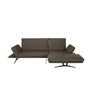 KOINOR Ecksofa aus Flachgewebe Francis ¦ braun ¦ Maße (cm): B: 284 H: 93 T: 159.0