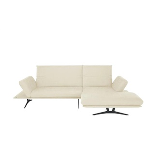 KOINOR Ecksofa aus Flachgewebe Francis ¦ creme ¦ Maße (cm): B: 284 H: 93 T: 159.0