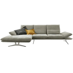 KOINOR Ecksofa aus Flachgewebe Francis ¦ grau ¦ Maße (cm): B: 314 H: 93 T: 159.0