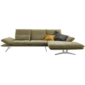 KOINOR Ecksofa aus Flachgewebe Francis ¦ grün ¦ Maße (cm): B: 314 H: 93 T: 159.0