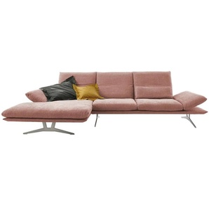 KOINOR Ecksofa aus Flachgewebe Francis - rosa/pink - Materialmix - 314 cm - 93 cm - cm 159,0 | Möbel Kraft
