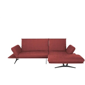KOINOR Ecksofa aus Flachgewebe Francis ¦ rot ¦ Maße (cm): B: 284 H: 93 T: 159.0