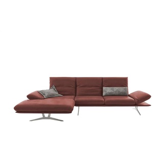 KOINOR Ecksofa Echtleder Francis - rot - Materialmix - 314 cm - 93 cm - cm 159,0 | Möbel Kraft