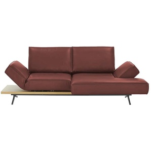 KOINOR Ecksofa Echtleder Phoenix ¦ rot ¦ Maße (cm): B: 240 H: 116 T: 132.0