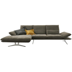 KOINOR Ecksofa aus Flachgewebe Francis ¦ braun ¦ Maße (cm): B: 314 H: 93 T: 159.0