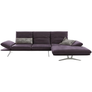 KOINOR Ecksofa Echtleder Francis ¦ lila/violett ¦ Maße (cm): B: 314 H: 93 T: 159.0