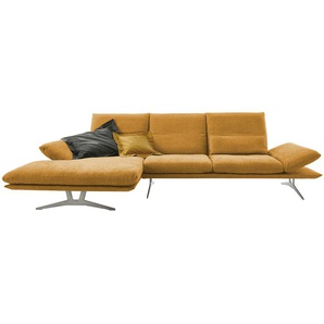 KOINOR Ecksofa aus Flachgewebe Francis ¦ orange ¦ Maße (cm): B: 314 H: 93 T: 159.0