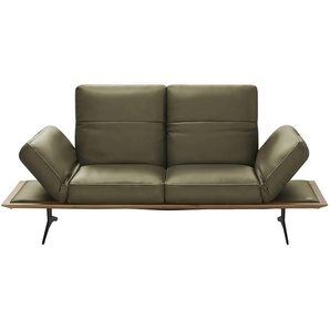 KOINOR Einzelsofa aus Echtleder Fendo ¦ grün ¦ Maße (cm): B: 206 H: 73 T: 123.0