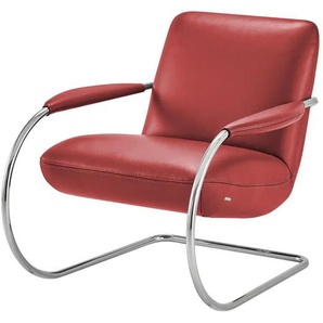 KOINOR Freischwingersessel aus Echtleder Jingle ¦ rot ¦ Maße (cm): B: 80 H: 83 T: 95.0