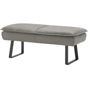 KOINOR Hockerbank  Leder Alino ¦ grau ¦ Maße (cm): B: 170 H: 51 T: 56.0