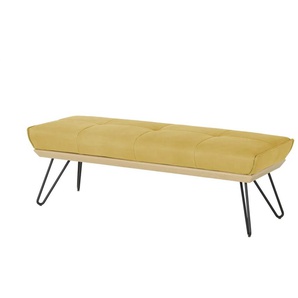KOINOR Hockerbank Leder Dining System 4 - gelb - Materialmix - 190 cm - 49 cm - cm 54,0 | Möbel Kraft