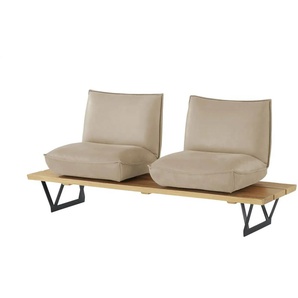 KOINOR Kufenbank Leder Schwof - beige - Materialmix - 190 cm - 88 cm - cm 70,0 | Möbel Kraft