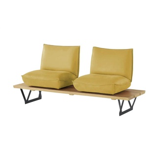 KOINOR Kufenbank Leder Schwof - gelb - Materialmix - 190 cm - 88 cm - cm 70,0 | Möbel Kraft