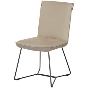 KOINOR Kufenstuhl Leder  Schwof ¦ beige ¦ Maße (cm): B: 48 H: 90 T: 64.0