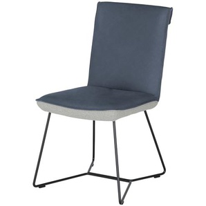KOINOR Kufenstuhl Leder  Schwof - blau - Materialmix - 48 cm - 90 cm - 64 cm | Möbel Kraft