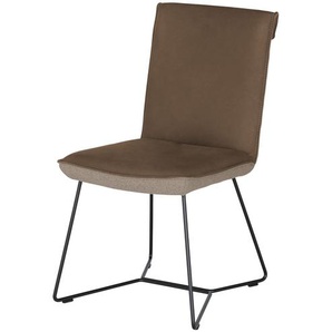 KOINOR Kufenstuhl Leder  Schwof ¦ braun ¦ Maße (cm): B: 48 H: 90 T: 64