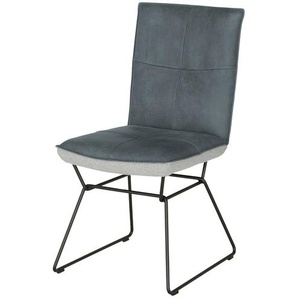 KOINOR Kufenstuhl mit Leder  Bexx - blau - Materialmix - 48 cm - 92 cm - 64 cm | Möbel Kraft