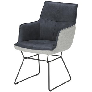 KOINOR Kufenstuhl mit Leder  Bexx - blau - Materialmix - 57 cm - 91 cm - 68 cm | Möbel Kraft
