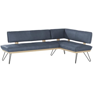 KOINOR Eckbank Leder Dining System 4 ¦ blau ¦ Maße (cm): H: 88