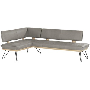 KOINOR Eckbank Leder Dining System 4 ¦ grau ¦ Maße (cm): H: 88