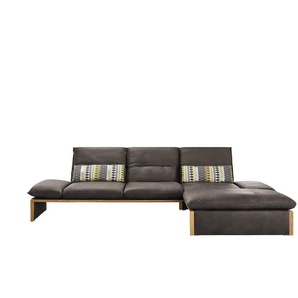 KOINOR Leder-Ecksofa mit Massivholzrahmen aus Wildeiche Humfrey ¦ braun ¦ Maße (cm): B: 314 H: 93 T: 159.0