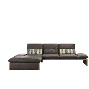 KOINOR Leder-Ecksofa mit Massivholzrahmen aus Wildeiche Humfrey ¦ braun ¦ Maße (cm): B: 314 H: 93 T: 159.0