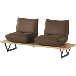 KOINOR Kufenbank  Leder Schwof ¦ braun ¦ Maße (cm): B: 190 H: 88 T: 70.0