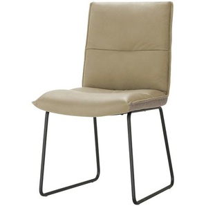 KOINOR Leder-Kufenstuhl Essay ¦ beige ¦ Maße (cm): B: 49 H: 86 T: 63.0