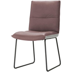 KOINOR Leder-Kufenstuhl  Essay - rosa/pink - Materialmix - 49 cm - 86 cm - 63 cm | Möbel Kraft