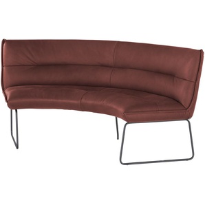 KOINOR Rundbank Leder Essay ¦ rot ¦ Maße (cm): B: 194 H: 89 T: 92.0