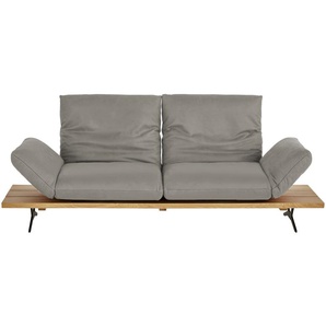 KOINOR Ledersofa  Marilyn ¦ grau ¦ Maße (cm): B: 232 H: 96 T: 90.0