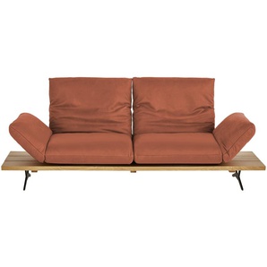 KOINOR Ledersofa  Marilyn ¦ orange ¦ Maße (cm): B: 232 H: 96 T: 90.0