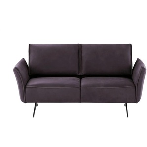 KOINOR Ledersofa  Vineto ¦ lila/violett ¦ Maße (cm): B: 176 H: 110 T: 88.0